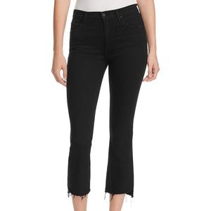 Mother Insider Crop Step Fray Black Size 26